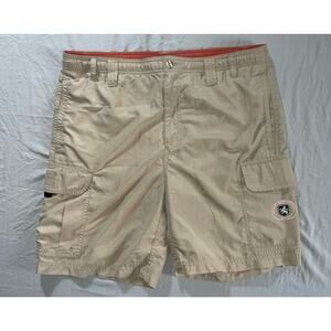 Nat Nast Luxury Originals Lined Cargo Hybrid, Swim Shorts. Beige, Men's S. EUC!!